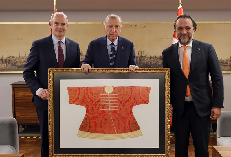 Cumhurbaşkanı Recep Tayyip Erdoğan, Alibaba Grup Başkanı Evans ile Trendyol Grup Başkanı Çetin