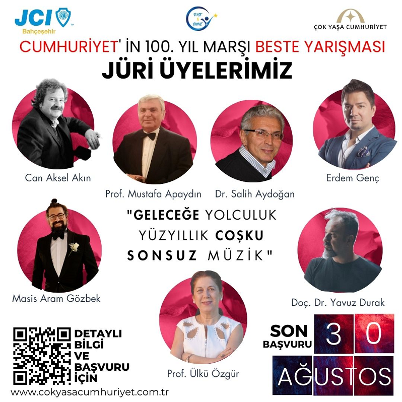 ÇOK YAŞA CUMHURİYET 100. YIL MARŞI BESTE YARIŞMASI BAŞVURULARI İÇİN SON 60 GÜN