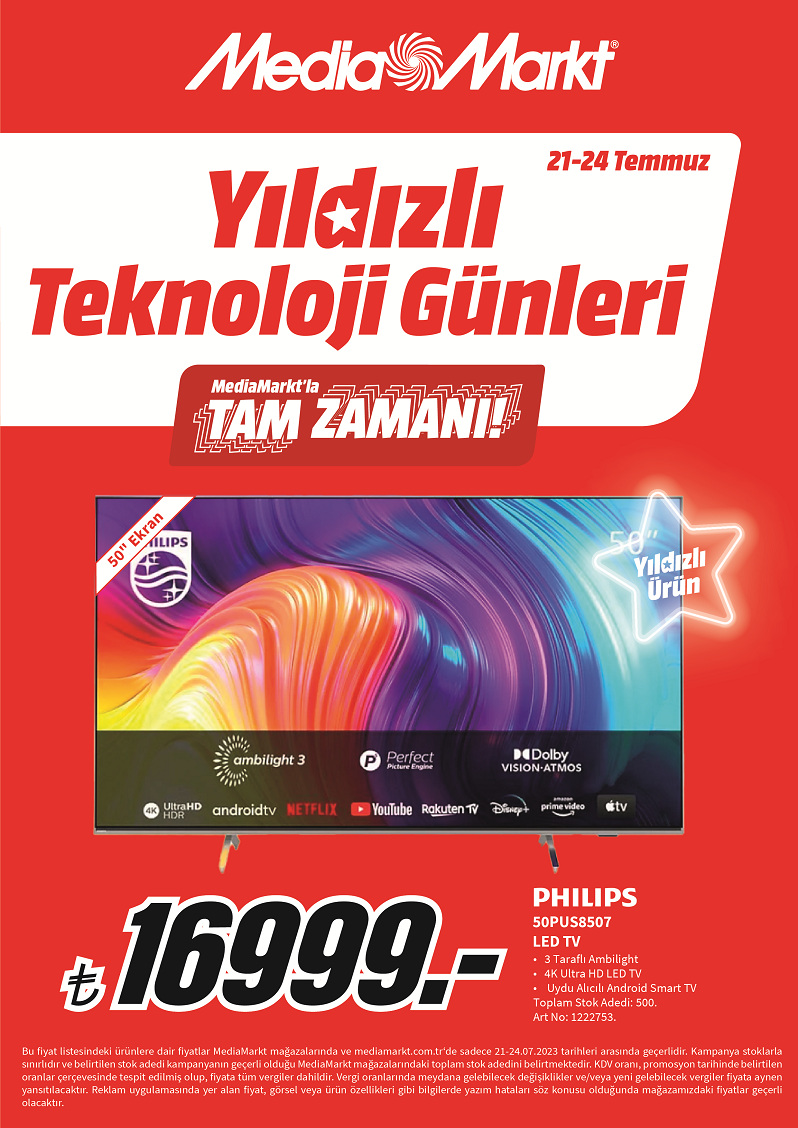 MediaMarkt Yıldızlı Teknoloji Günleri Kampanyasını Başlattı