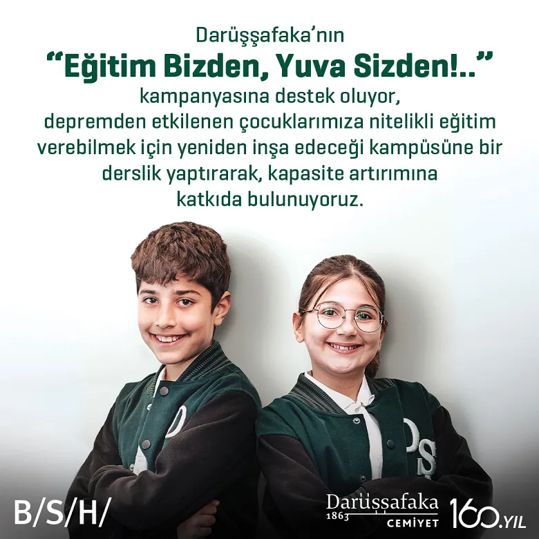 BSH’den Darüşşafaka’nın “Eğitim Bizden, Yuva Sizden”Kampanyasına Destek