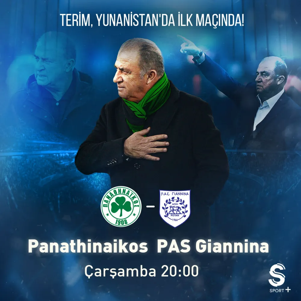 Fatih Terim, Yunanistan’daki İlk Maçında S Sport Plus’ta!