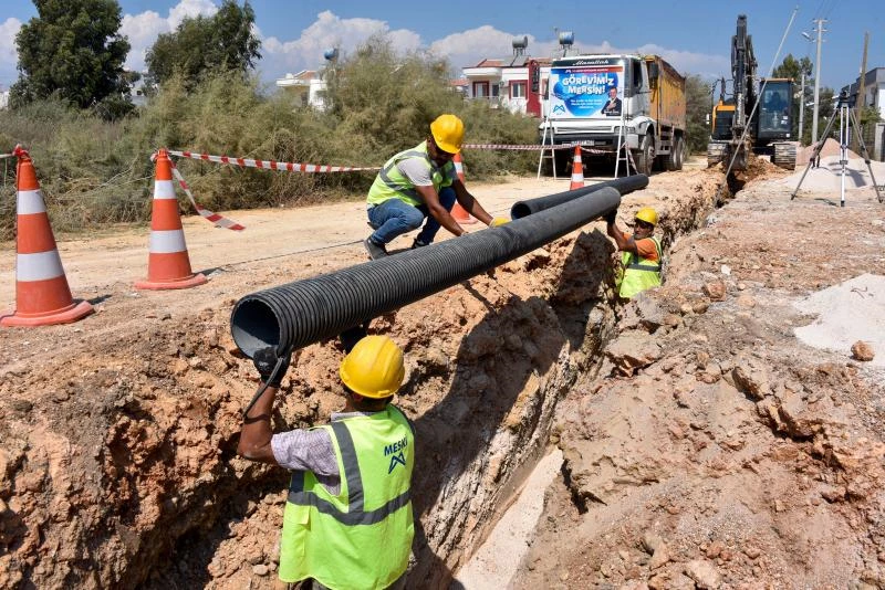 MESKİ, Kanalizasyon Hattı Çalışmalarına Devam Ediyor