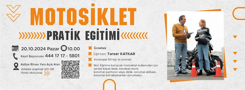 Motosiklet Pratik Eğitimi Gerçekleşecek