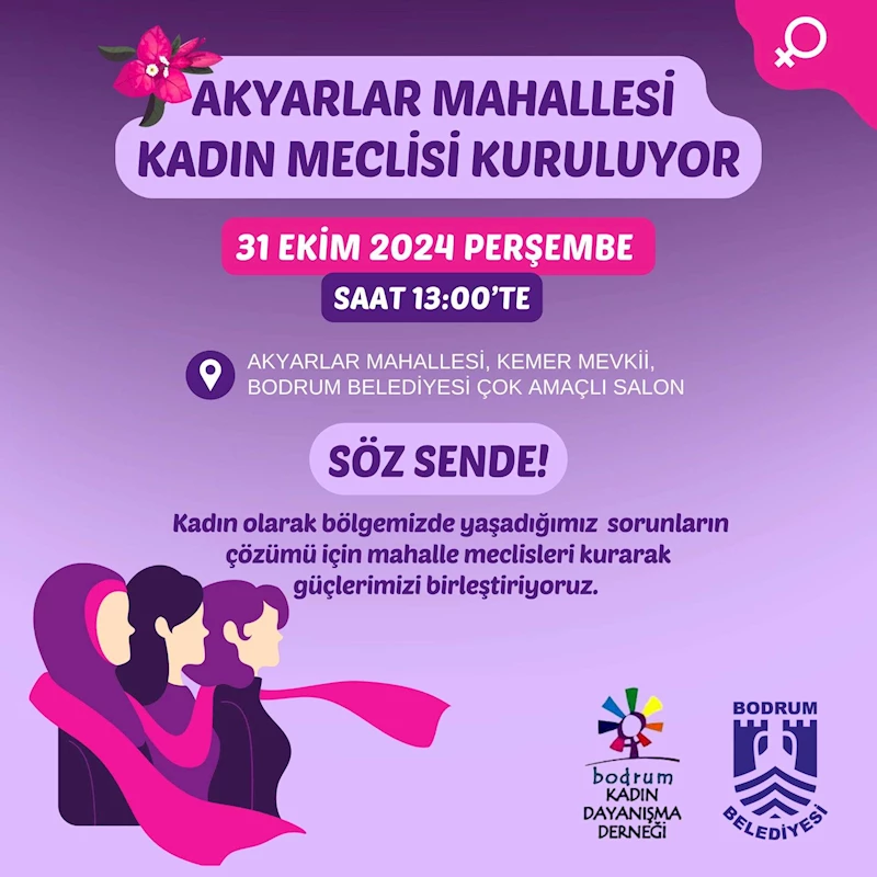 AKYARLAR’DA KADIN MECLİSİ KURULUYOR