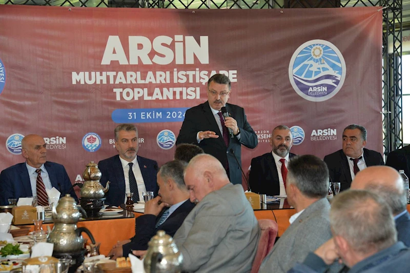 BAŞKAN GENÇ ARSİN’DE MUHTARLARLA BULUŞTU