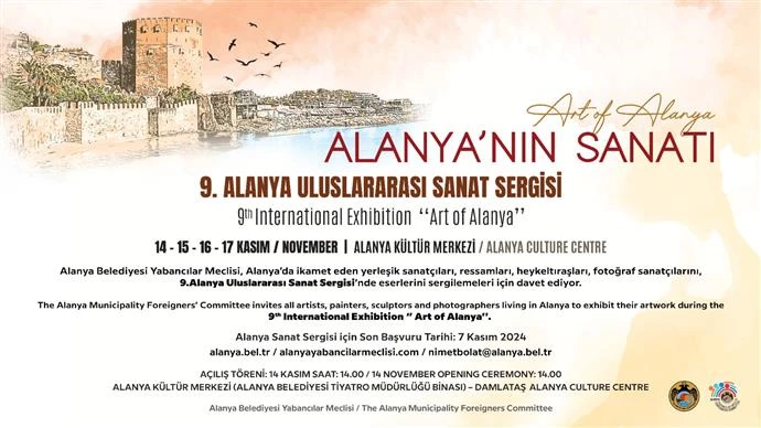 9.ULUSLARARASI SANAT SERGİSİ-ART OF ALANYA 14 KASIM’DA SANATSEVERLERLE BULUŞUYOR