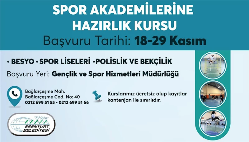 Esenyurt Belediyesi Spor Akademisi Kayıtları Başlıyor