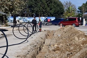 İÇME SUYU BAĞLANTI HATTI ÇALIŞMALARI YAPILIYOR