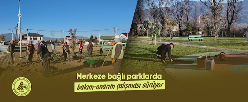 Merkeze bağlı parklarda bakım-onarım çalışması sürüyor