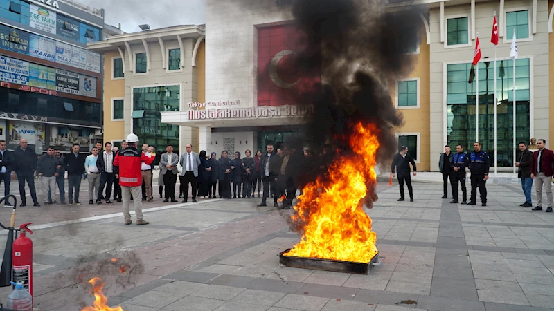 MUSTAFAKEMALPAŞA BELEDİYESİ’NDEN YANGIN TATBİKATI