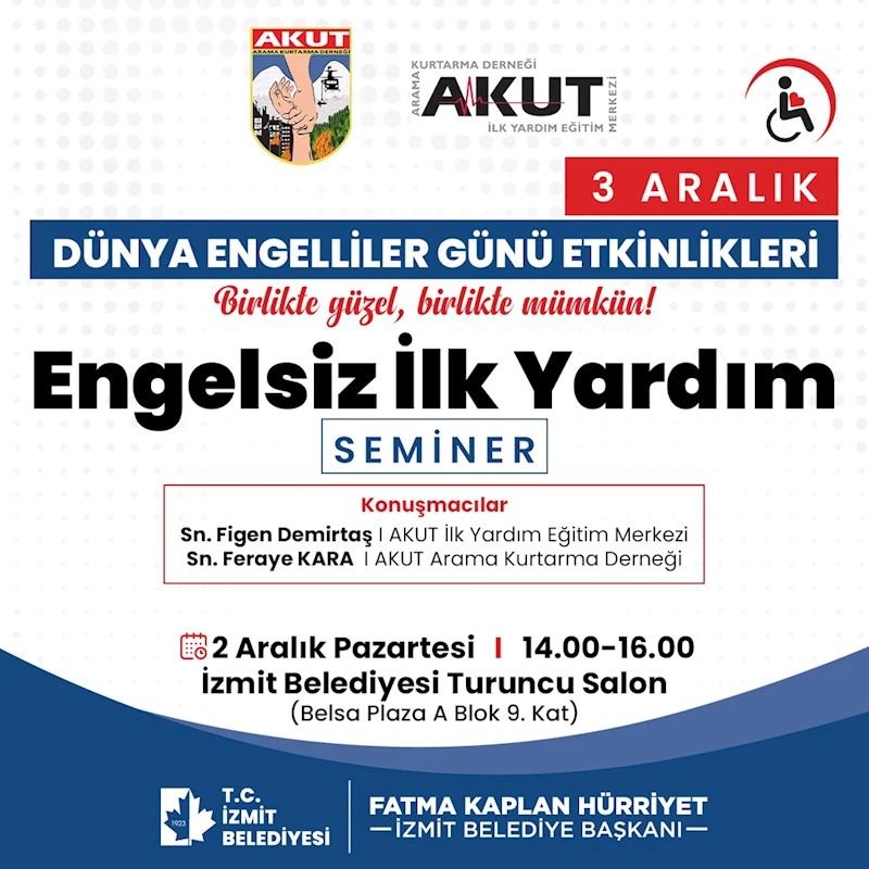 İZMİT BELEDİYESİNİN ENGELLERİ AŞAN GÜNLERİ BAŞLIYOR