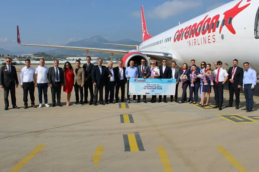 Gazipaşa-Alanya Havalimanı Corendon’un ilk Brüksel uçusunu karşıladı