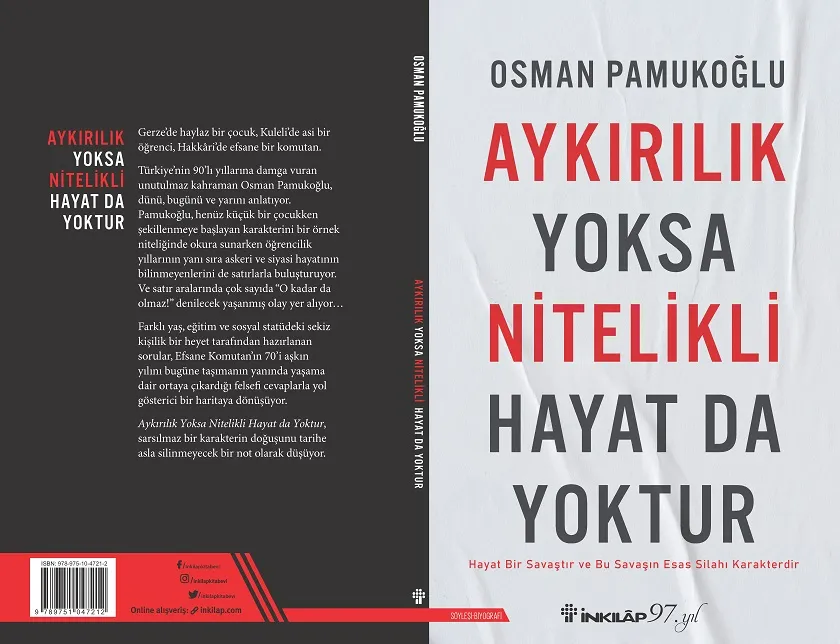 Osman Pamukoğlu’nun hayat öyküsünü anlattığı kitabı İnkılap Kitabevi imzasıyla raflarda