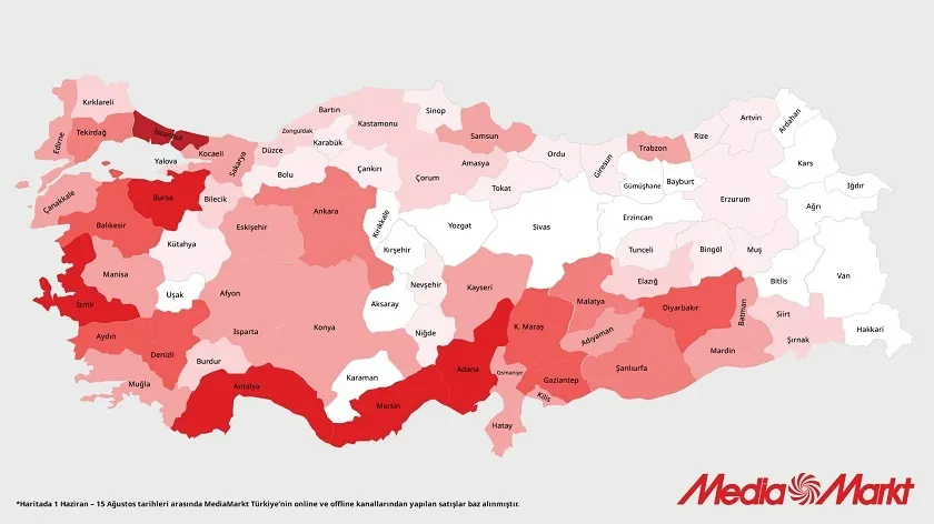 MediaMarkt ‘Türkiye’nin Isı Haritası’nı yayınladı:Klima satışları 3 kattan fazla arttı!