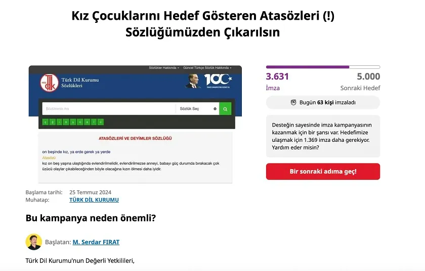 TDK’ya Çağrı: Kız Çocuklarımızı Hedef Gösteren Atasözleri (!) Sözlüğümüzden Çıkarılsın